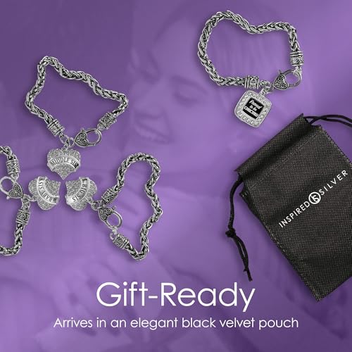 Silver Customized Charm Bracelet with Cubic Zirconia Jewelry - style: Blue Police Badge