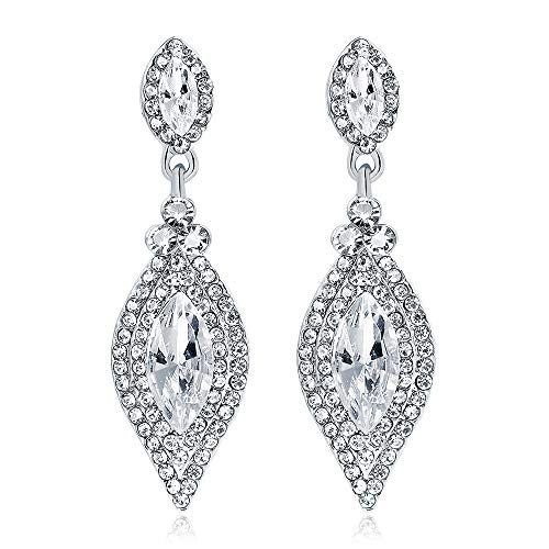 Elegant Crystal Rhinestone Teardrop Chandelier Wedding Bridal Dangle Drop Earrings - style: Style02
