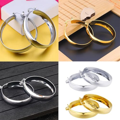 Large Hoop Earrings Lightweight and Comfortable Ear Rings Adornment for Fashion Forward Women and Various Occasions Fashion Statement Jewelry - size: 30mm