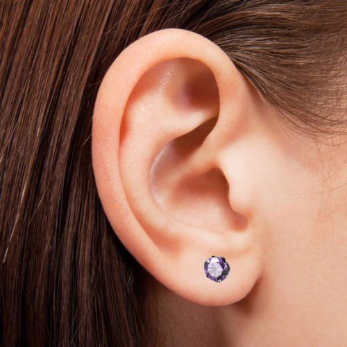316L Stainless Steel 22G Stud Earrings Set Of 5 Pairs Cubic Zirconia Earring Studs 22 Gauge Prong Setting CZ Gems Ear Stud Jewelry 3mm-7mm Pack of 10 - style: 7mm - 10PCS