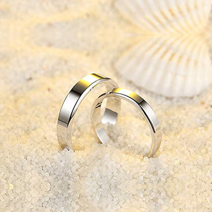 Dankadi Simple Fashion S925 Sterling Silver Ring Smooth Plain Dome Comfort Solid Silver Wedding Ring For Men & Women 3.5 mm 3-13# 24k Real Gold Plated Jewelry - color: classic style