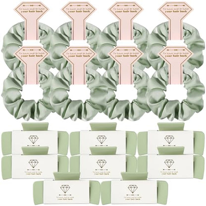 Bridesmaid Scrunchies Proposal Gifts 4.1 Inch Square Set of 8 Bachelorette Hair Claw Clips ideas Bridal Shower Gift for Wedding Party Favors (16pcs Sage Green) - color: 16pcs Sage Green
