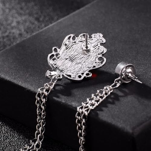 Men's Gem Tassel Brooch Lapel Pin Elegant Badge Hanging Chains Collar Brooches Pin for Career Suit Tuxedo of Shirts Tie Hat Scarf for Boyfriend Father Birthday - style: Silver with Clear Crystal