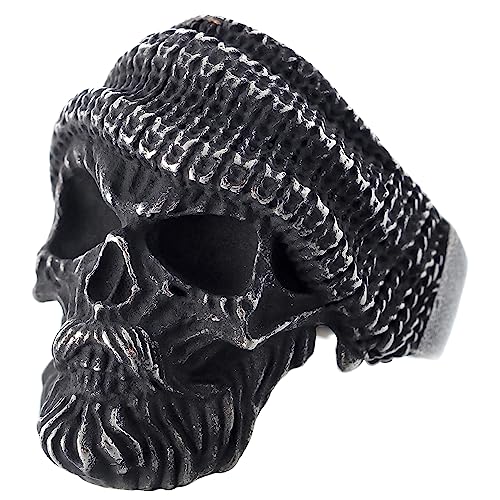 2023 Skull Ring Cool Evil Death Punk Rock Stainless Steel Rings Aly Style Jewelry - style: R937
