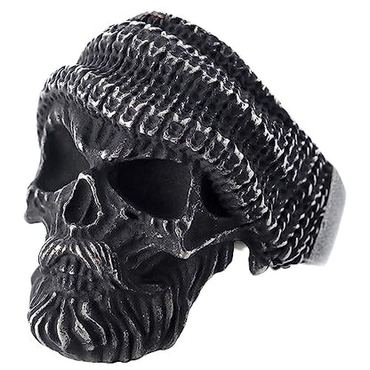2023 Skull Ring Cool Evil Death Punk Rock Stainless Steel Rings Aly Style Jewelry - style: R937