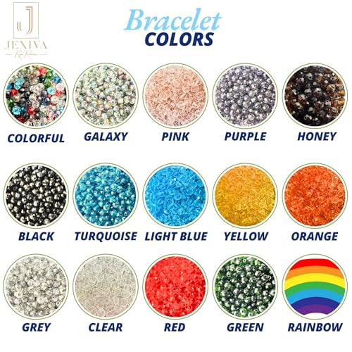Customized Name Bracelet for Couples, Family, Friends, Personalized Bracelet with Names, Crystal Beads and elastic stretch - style: Crystal