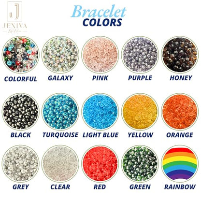 Customized Name Bracelet for Couples, Family, Friends, Personalized Bracelet with Names, Crystal Beads and elastic stretch - style: Crystal