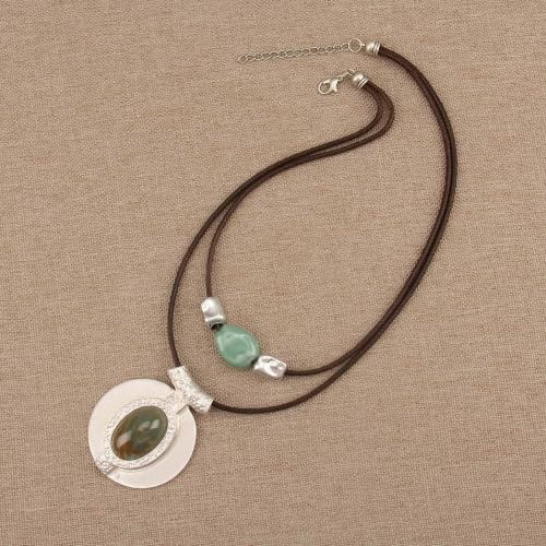 Chunky Pendant Necklace for Women Vintage Boho Necklaces Choker Layered Statement Necklaces Bohemian Jewlery Gifts - style: Large Pendant Choker Necklace
