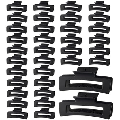 Hair Claw Clips,Hair Clips For Women,Large Hair Claw Clips For Thick Hair,Nonslip Matte Hair Clips Hair Accessories Women Girl Birthday Christmas Gift (36 BLack) - color: 36 BLack