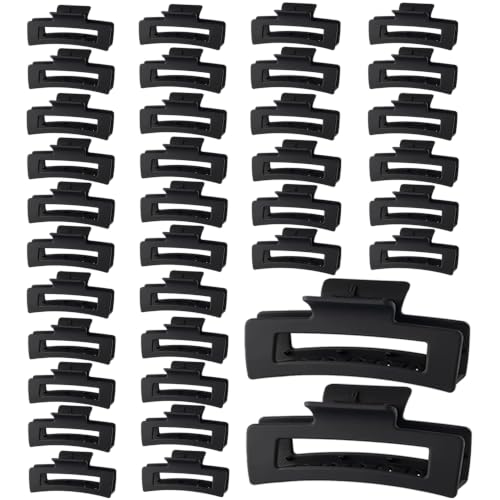 Hair Claw Clips,Hair Clips For Women,Large Hair Claw Clips For Thick Hair,Nonslip Matte Hair Clips Hair Accessories Women Girl Birthday Christmas Gift (36 BLack) - color: 36 BLack