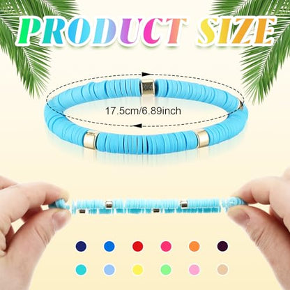 96 Pcs Beaded Friendship Bracelets Bulk Inspirational Stretch Bracelets Y2k Colorful Cute Adjustable Jewelry for Women Summer Beach Graduation Party Favors Friend Gifts - style: Novel