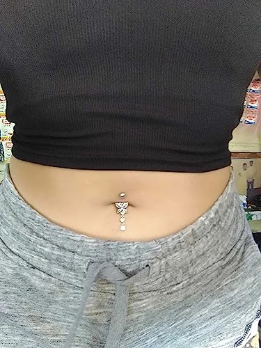 VCMART Belly Button Ring Short Bar Belly Ring Short Belly Button Rings Surgical Steel 6mm Belly Rings for Women Small Belly Button Piercing Navel Rings Piercing Jewelry - color: G -silver