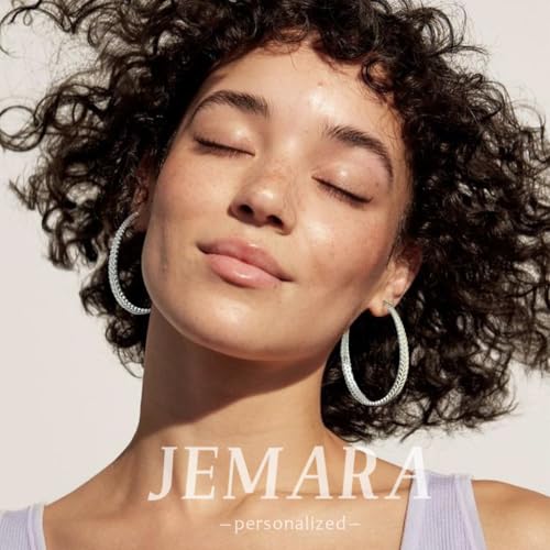JEMARA Silver Hoop Earrings for Women Hypoallergenic 925 Sterling Silver Post Hoop Earrings Lightweight Thick Large Silver Hoop Earrings 30/40/50MM - color: Silver-50MM