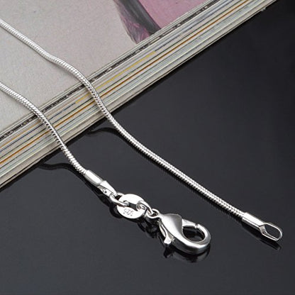 Wholesale Lots 5PCS Unisex 925 Sterling Silver Snake Chain Necklace DIY Jewelry Accessories