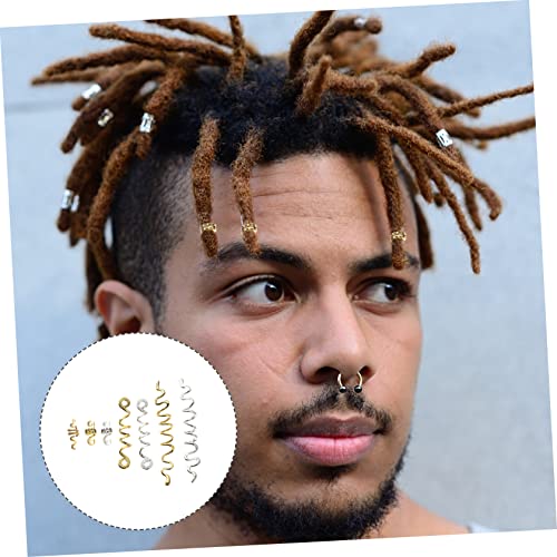 Unique African Hair Beads Set 16 Spiral Bead Hair Ties Stylish Jewelry