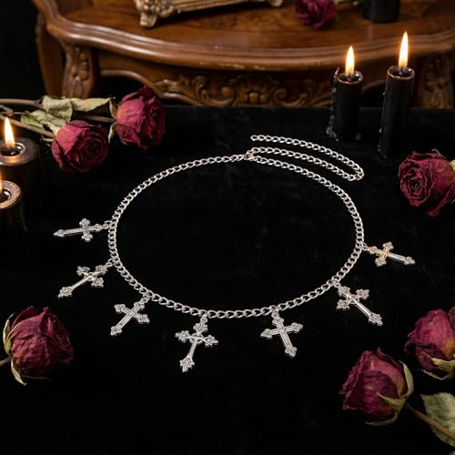 Waist Chain for Women - Silver Body Chain Crystal Body Jewelry, Stylish Adjustable Belt for Summer Beach Bikini Rave Festival Outfit Accessories - color: Silver-2
