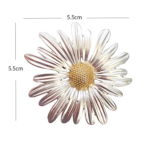 Rhinestone Sunflower Brooch Pin,Enamel Crystal Yellow Flower Coat Pins,Cute Plant Sun Flower Suit Brooch Pin for Women Girls - color: Style D