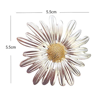 Rhinestone Sunflower Brooch Pin,Enamel Crystal Yellow Flower Coat Pins,Cute Plant Sun Flower Suit Brooch Pin for Women Girls - color: Style D