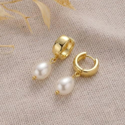 Gold Dangle Earrings for Women, 14K Gold Plated Chunky Hoop Earrings with Charms Cubic Zirconia Drop Earrings Statement Jewelry for Women - color: Gold F