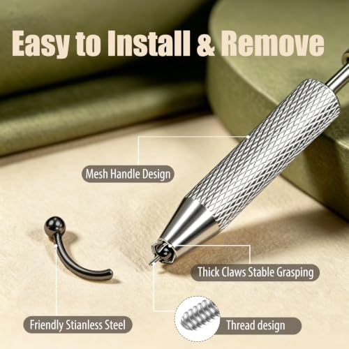 11Pcs Eyebrow Piercing Jewelry with Grabber Tool 14G/16G Stainless Steel Curved Barbell Eyebrow Jewelry Hypoallergenic Eyebrow Rings Rook Vertical Labret Navel Daith Lip Helix Conch Daith for Women Men 6mm/8mm/10mm/12mm - color: Black, size: 16G