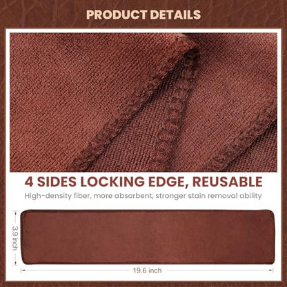 10 Pcs Shine Shoes Cloth Kit Polish Dauber Applicators Cleaning Leather Shoes Boots Microfiber Care Cloths Suede Cleaner(Microfiber, Brown)