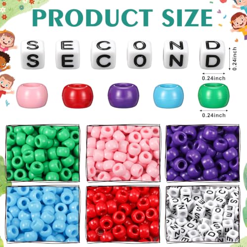 Tondiamo 24 Sets 2nd Grade Back to School Gifts Friendship Bracelet Making Kit for Students Include Our Class is a Family Greeting Cards Beads Strings Bags DIY Kit for First Day of School Classroom - style: 2nd Grade