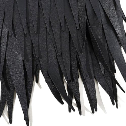 PURFUN Women Punk PU Leather Tassel Shoulder Harness Belt Gothic Black Fringed Body Harness Belt Adjustable Sexy Nightclub Rave Roleplay Cosplay Halloween Costume Chest Chain Body Chain Jewelry