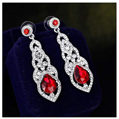 Cute Hollow Crystal Rhinestone Teardrop 8-Shaped Long Dangle Earrings for Women Fashion Strand Jewelry - style: Style07