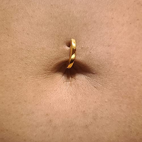 Silver Gold Belly Button Ring for Women Clicker Hoop Belly Rings Opal Navel Piercing Jewelry Dangle Hypoallergenic Surgical Steel Dainty Dangling Navel Rings for Women - color: C3-4pcs clicker-gold