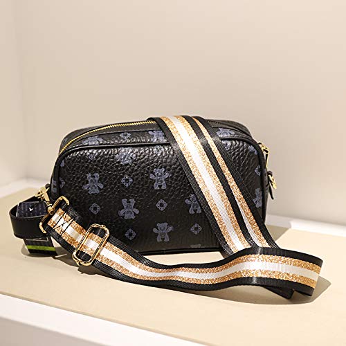 Kolti Purse Strap Replacement Crossbody Handbag Stripe Wide Adjustable - color: Gold Buckle-30