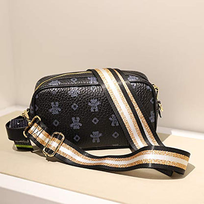 Kolti Purse Strap Replacement Crossbody Handbag Stripe Wide Adjustable - color: Gold Buckle-30