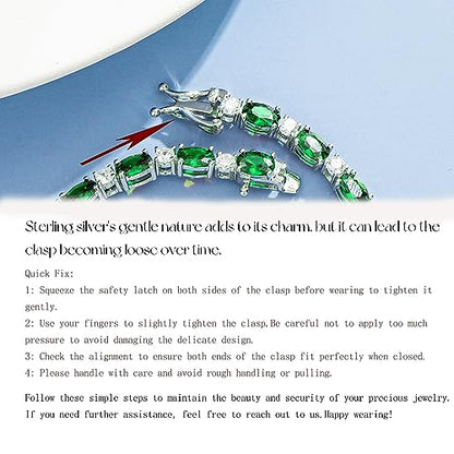 FANCIME Glamour Radiance Sterling Silver Birthstone Tennis Bracelets 7" | Charm Fine Jewelry Birthday Gifts for Women - color: Garnet