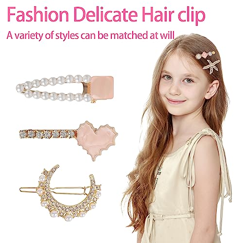 Hair Accessories for Girls，Teen Girl Gifts Including Jewelry Box/Hair Clips/Hair Barrettes/Hair Ties/Hair Bows，birthday gift for girls age 6 7 8-14（Cute Bear） - color: Cute Bear