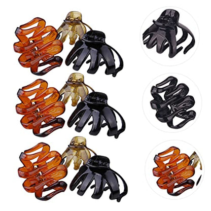 Octopus Hair Clip Set 9pcs Claw Hair Clips for Women Non-slip for Prom Party Wedding