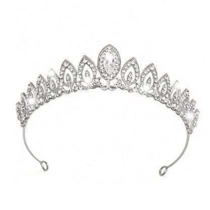 Wedding Crystal Tiara for Women Elegant Bridal Pearl Rhinestone Crown Swan Queen Princess Costume Crown Star Crystal Headpiece Accessory for Cosplay Birthday Party - color: Crystal 2