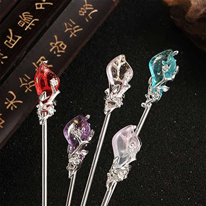 Leadigol Hair Stick Jewelry Headwear Hair Fork Classic Hanfu Accessories Metal Vintage Hair Chopsticks