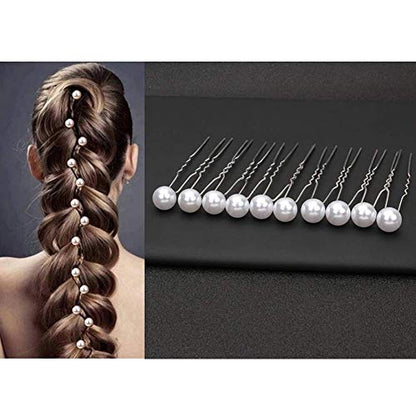 inSowni 26 Pack Gold Wedding Bridal Hair Side Combs+U Shaped Hair Pins Clips Barrettes Leaf Flower Rhinestone Pearl Hair Pieces Updo Accessories Jewelry Headpieces for Women Girls Brides Bridesmaids