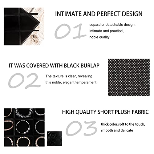 Julysky 2Pcs 12 Grids Stackable Jewelry Organizer Trays for Drawer,Bracelet Holder Box,Necklace Display Stand for Selling - size: 12 Grid Tray + 12 Grid Tray