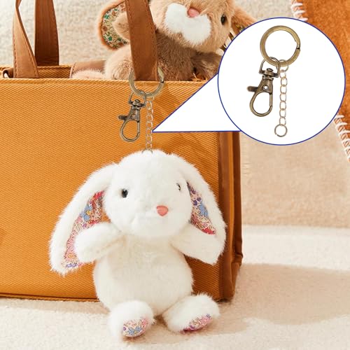 Glarks 125pcs Bronze Keychain Making Kit, Keychain Craft Supplies Including Key Chain Clips with Chains, Lobster Claw Clasps, Key Rings and Jump Rings for Jewelry Craft Making - color: Bronze