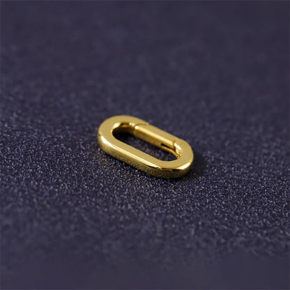 1Pc Oval Spring Clasps Connector Rings for Keychain DIY Crafts (Gold(1.25cm)) - color: Gold-A