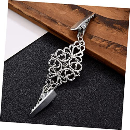 2Pcs Vintage Shawl Clips Retro Cardigan Collar Clips Elegant Dress Shirt Brooch for Women Durable Sweater for Weddings and Parties