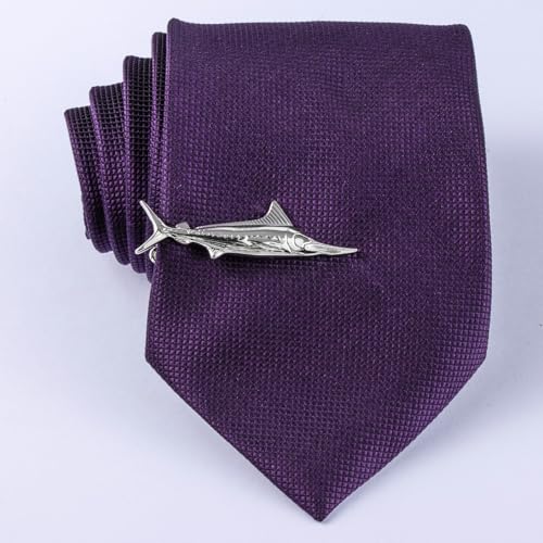HAWSON Various Tie Clips for Men Unique, Funny Novelty Mens Tie Bar, Personalized Tie Pins for Men, Theme Wedding Party Gifts - style: Sailfish