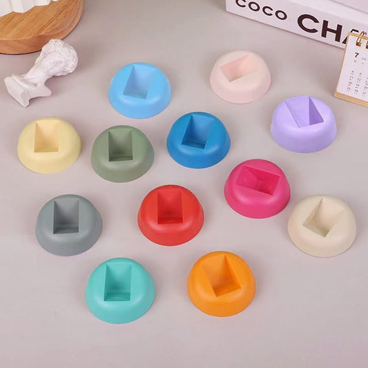 12PCS 3D Floating Frame Display Stand, Jewelry Box, Gift Box, Ornament Organizer, Small Travel Jewelry Box, PE Film Anti-Oxidation, Suspended Display Box Stackable (Multicolour, Round Stands) - color: Multicolour, size: 2.95 * 2.95