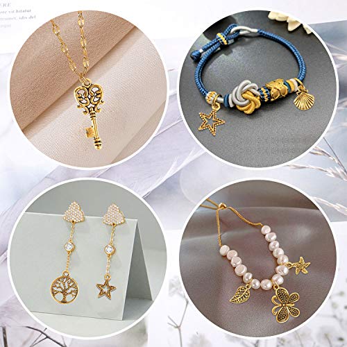 SANNIX 200Pcs Gold Charms Bulk Antique Gold Charms for Jewelry Making | Charm Bracelet Necklace Earrings DIY Craft Making - color: Gold
