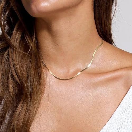 Elegance 11 designs Gold Plated Thin Chain Layered Necklaces For Women Non Tarnish,18k Gold Plated Stainless Steel Dainty Waterproof Gold Necklace Set Stack For Women Gifts Jewelry - color: Gold Necklace2201