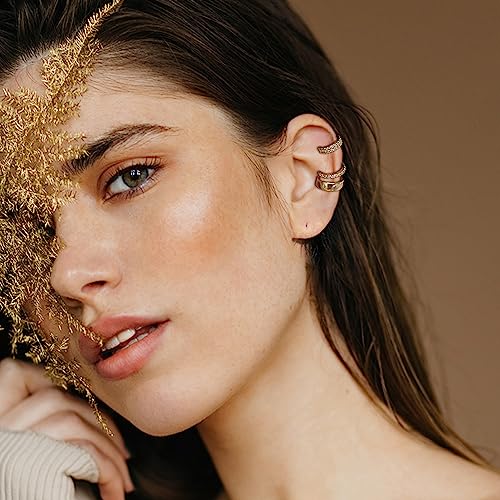 Ear Cuffs Non Piercing Ear Cuff Earrings for Women Gifts Trendy Stuff Clip on Cartilage Earrings Stacks Fake Earrings Jewelry Gifts - color: B2:gold ear cuff 3pcs
