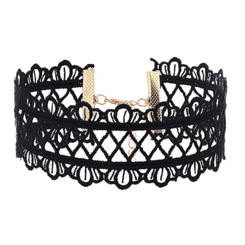Zoestar Lace Choker Necklace Statement Necklaces for Women - color: 1 black
