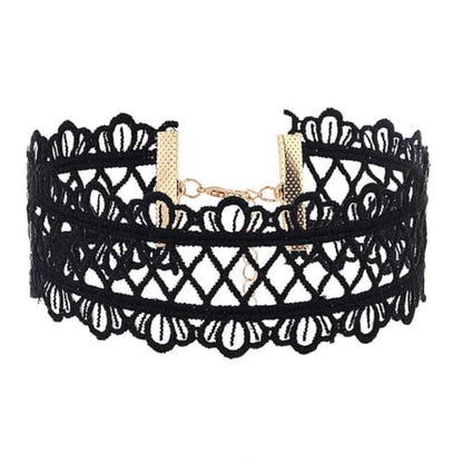 Zoestar Lace Choker Necklace Statement Necklaces for Women - color: 1 black