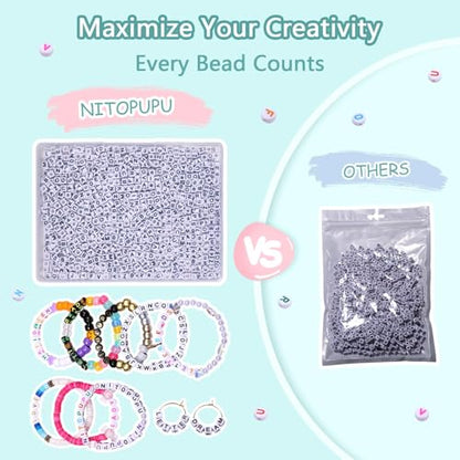 Acrylic Letter Beads Alphabet Black Letter White Cube Beads for Friendship Bracelets and Gifts Souvenir Jewelry Making(6 * 6mm Cube, 900pcs) - color: Black White(Cube)