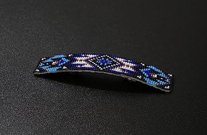 Beaded Hair Clips Native American Style Handmade Collection (Pattern 9) - color: Pattern 9